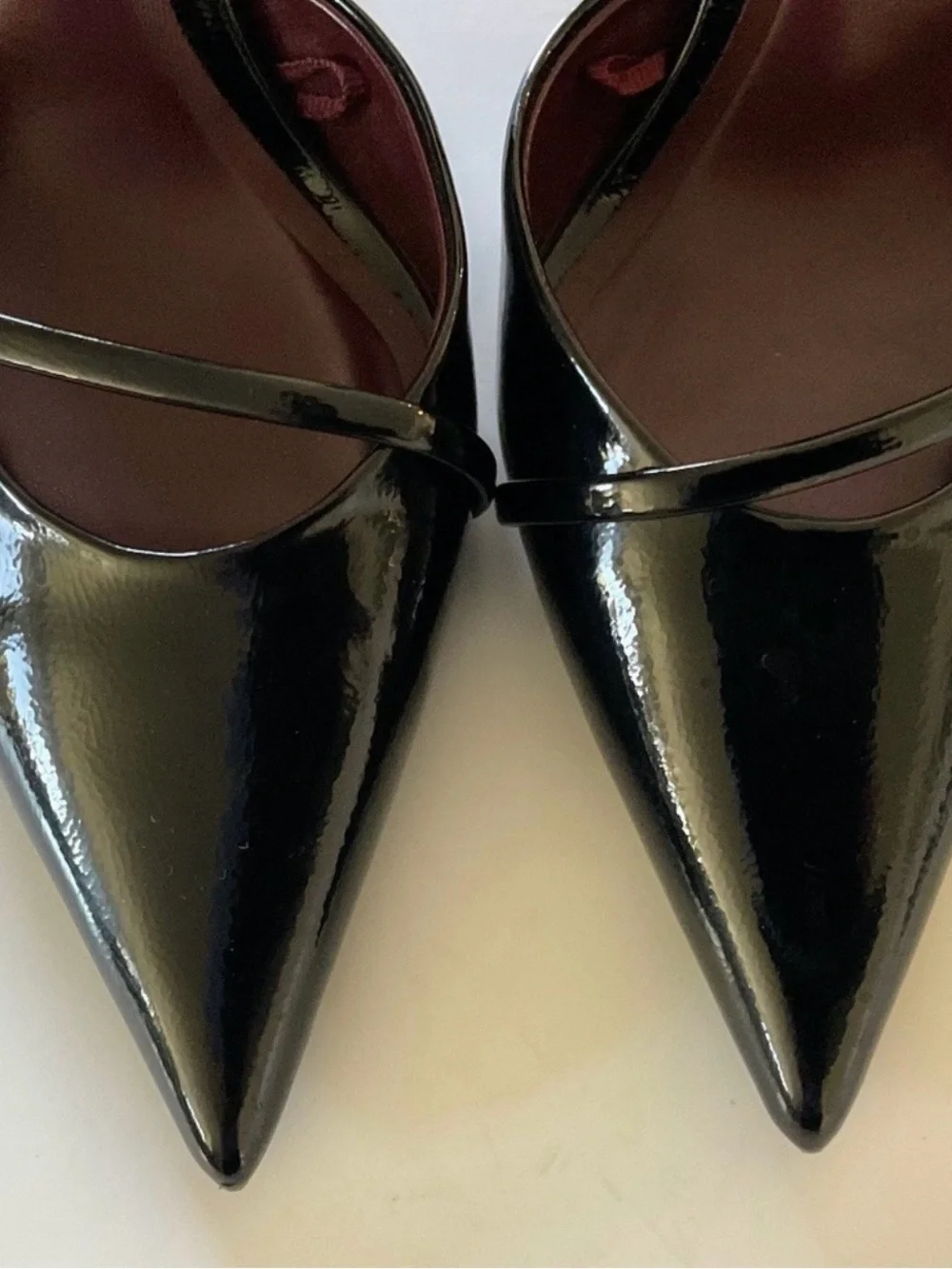 Zara Black Patent Pointed-Toe Ankle-Strap Stiletto - Picture 7 of 11